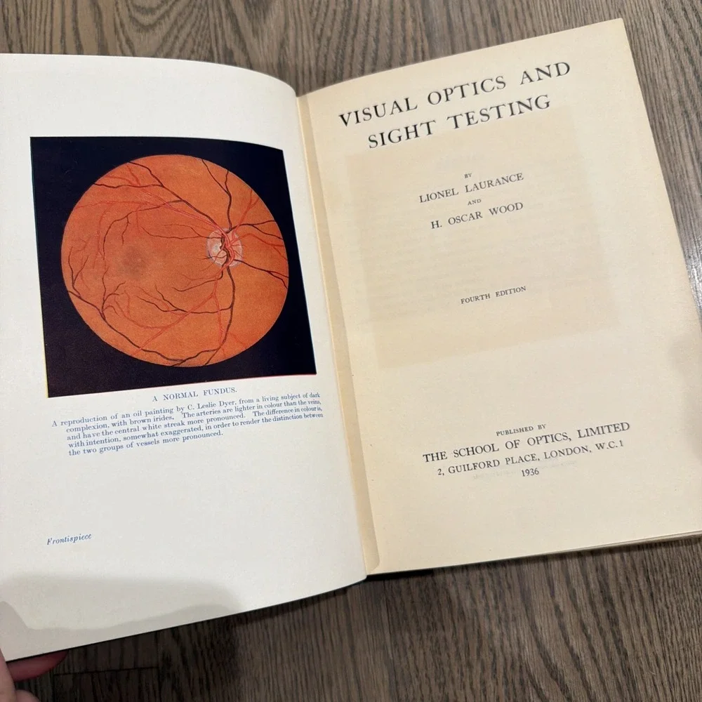 Vtg 1936 Visual Optics & Sight Testing by Laurance & Wood 4th Edition Textbook